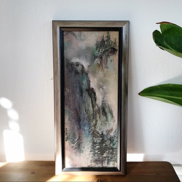 Rustic outdoors watercolor art painting